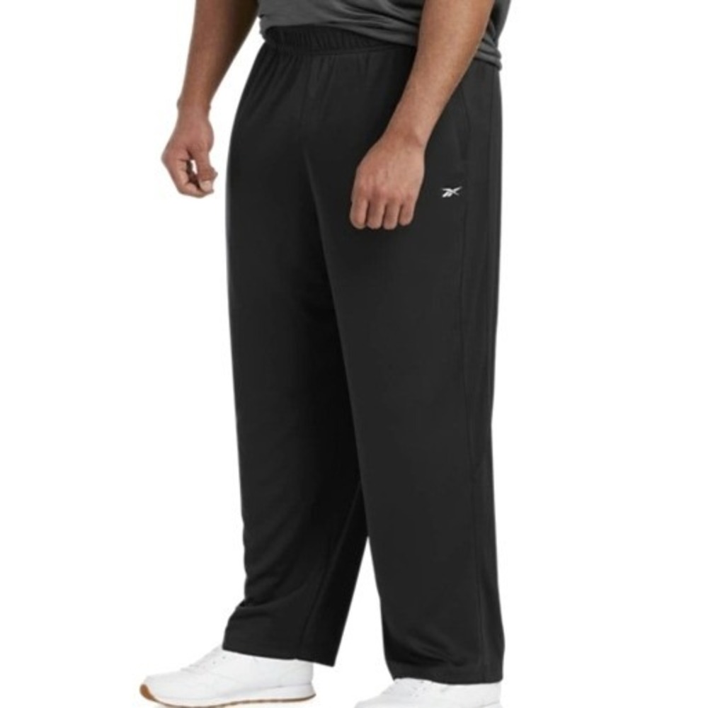 REEBOK NWT Mens 2XLT Black Speedwick Performance Mesh Relaxed Fit Training Pants